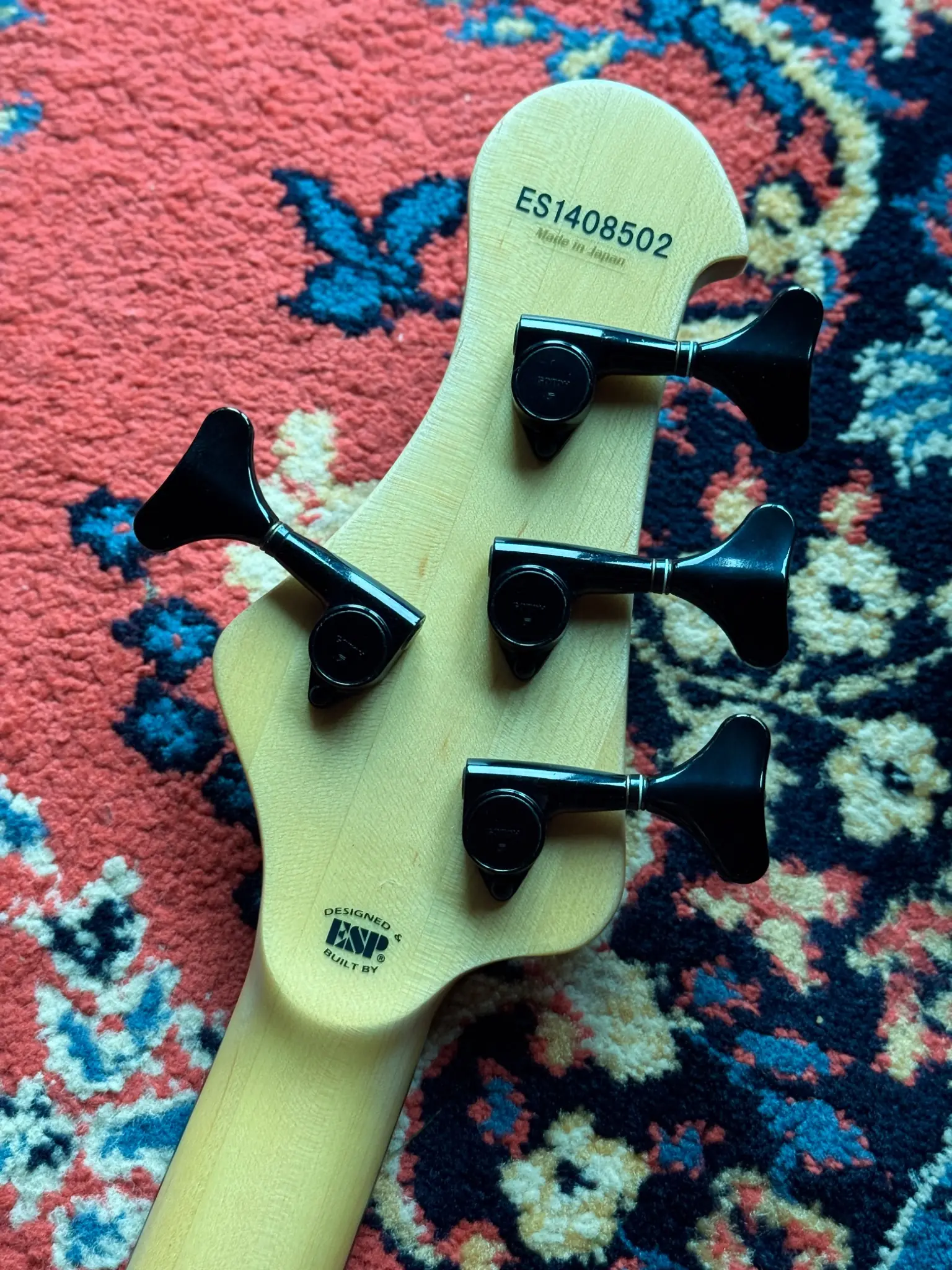Neck serial number on rear of headstock