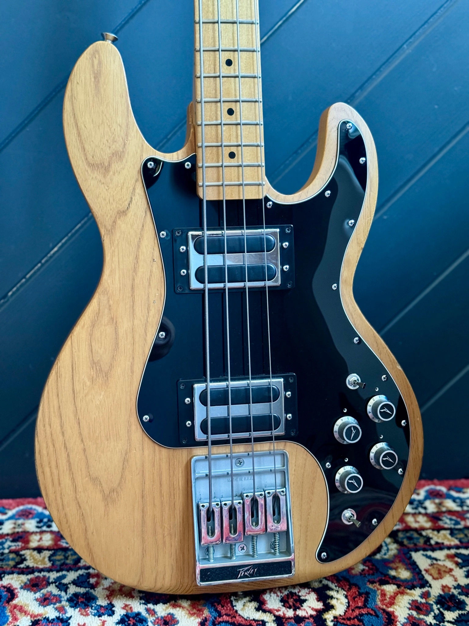 Full front view showing the dual humbuckers and controls.