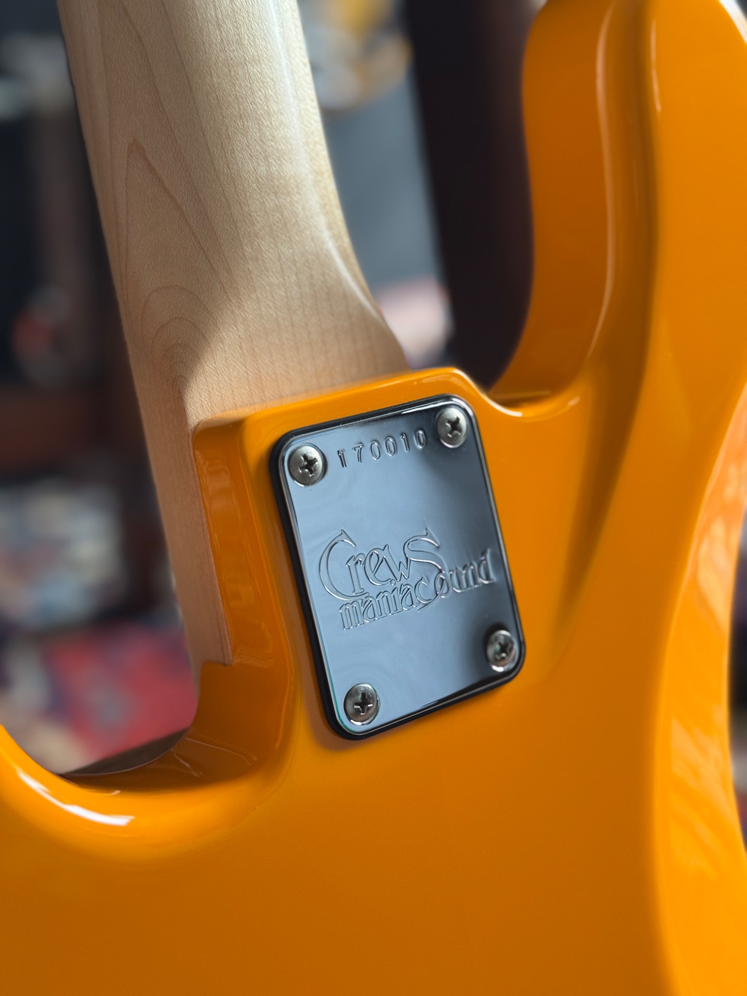 neck plate and stamped markings