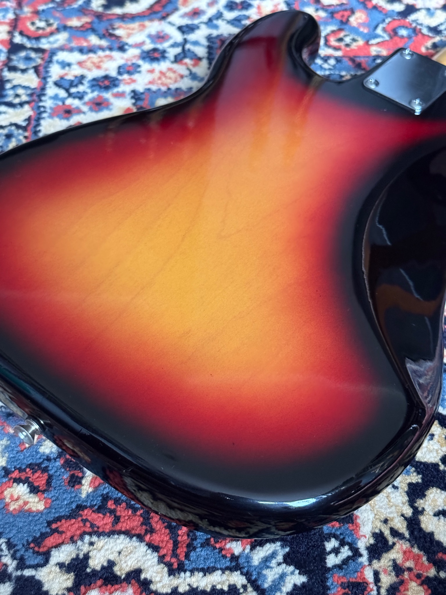 Rear body finish and neck plate.