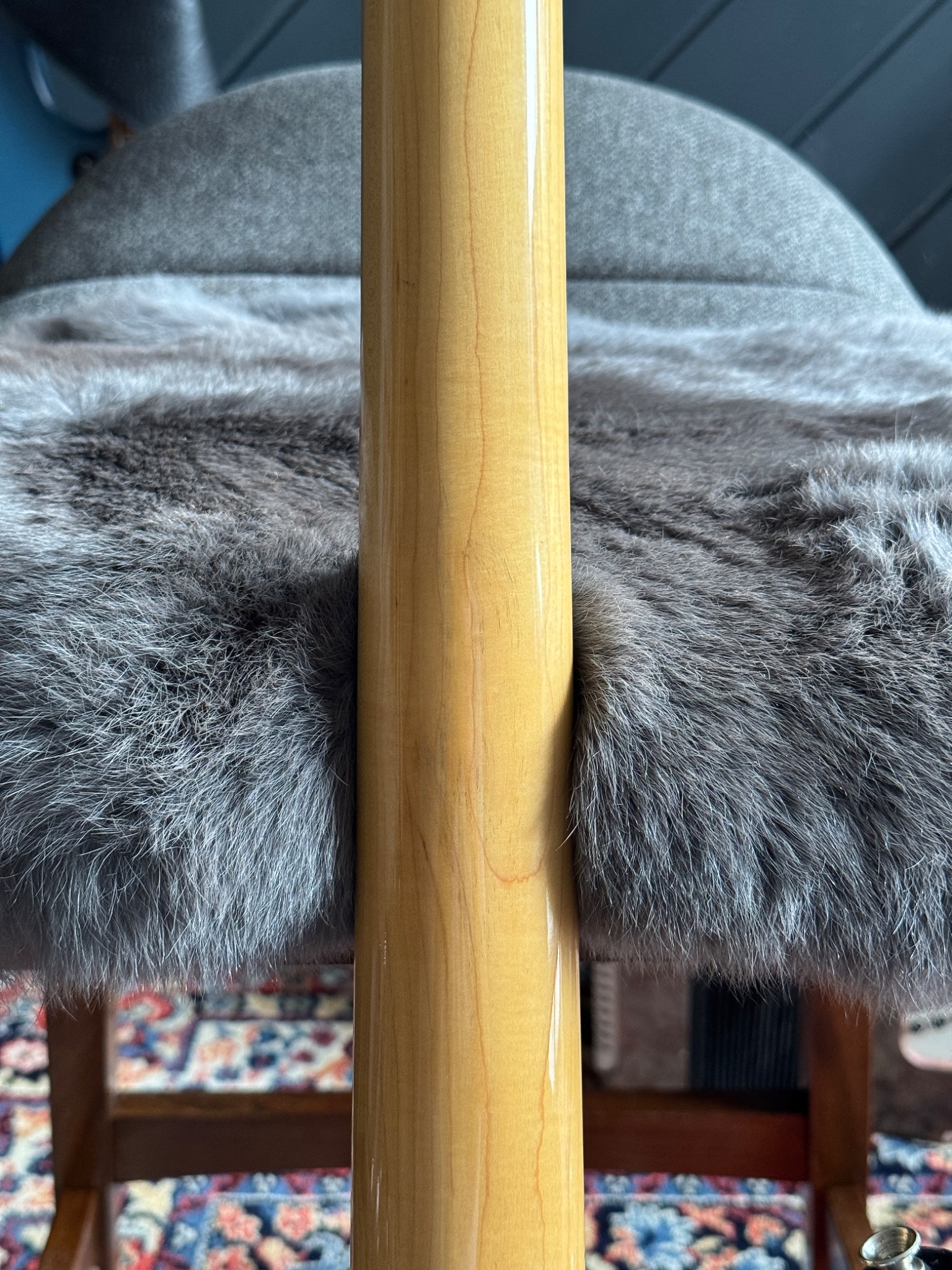 Back of the neck at the heel.