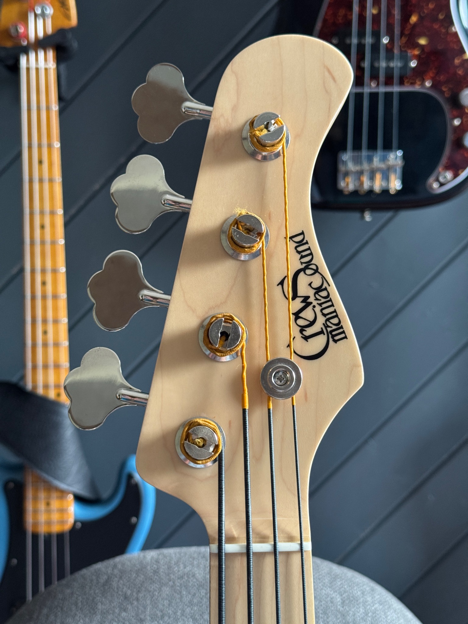 headstock face and Crews logo