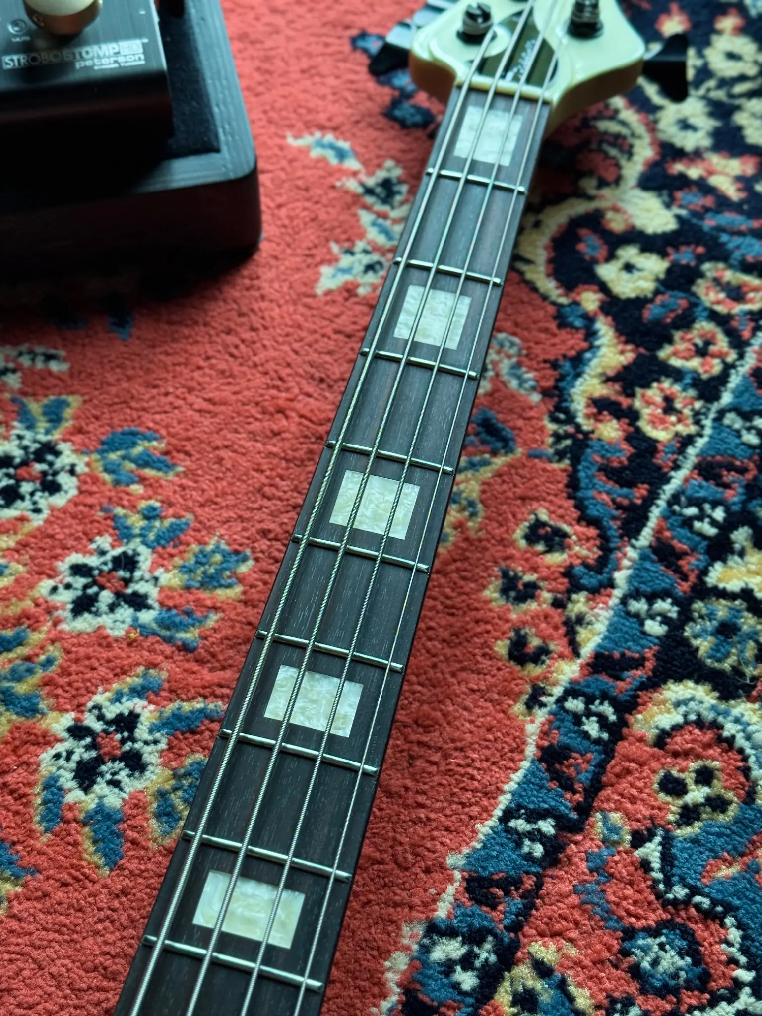 Fingerboard block inlays and fret lines