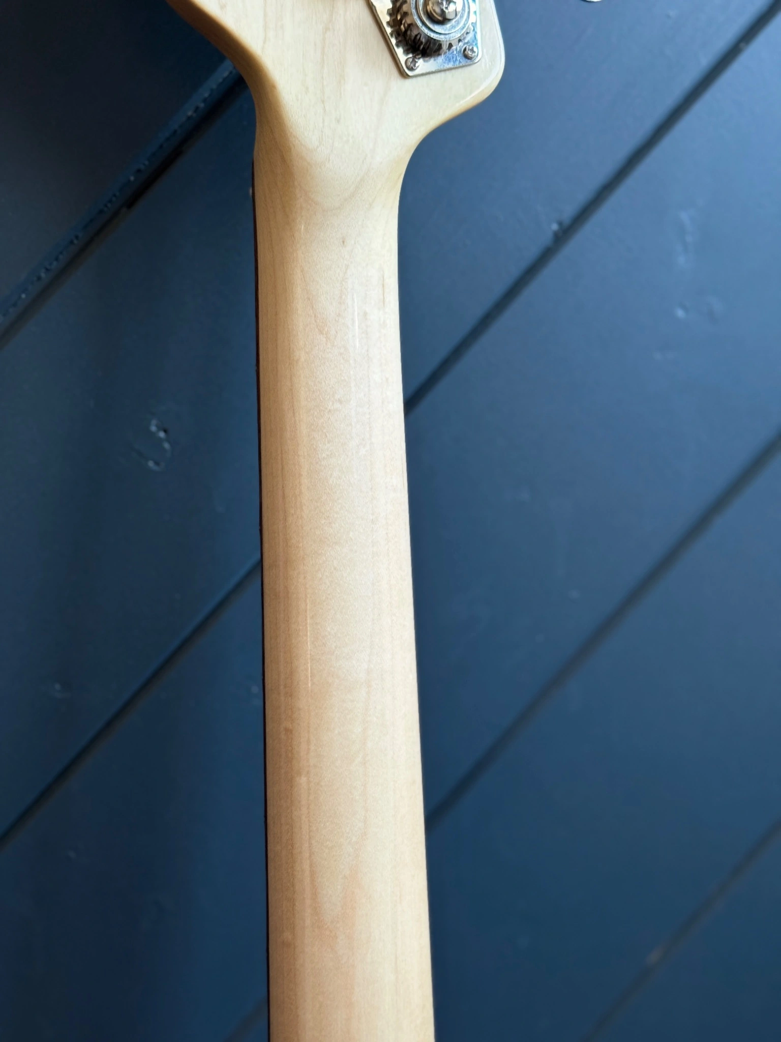 Rear view of the maple neck and neck joint.