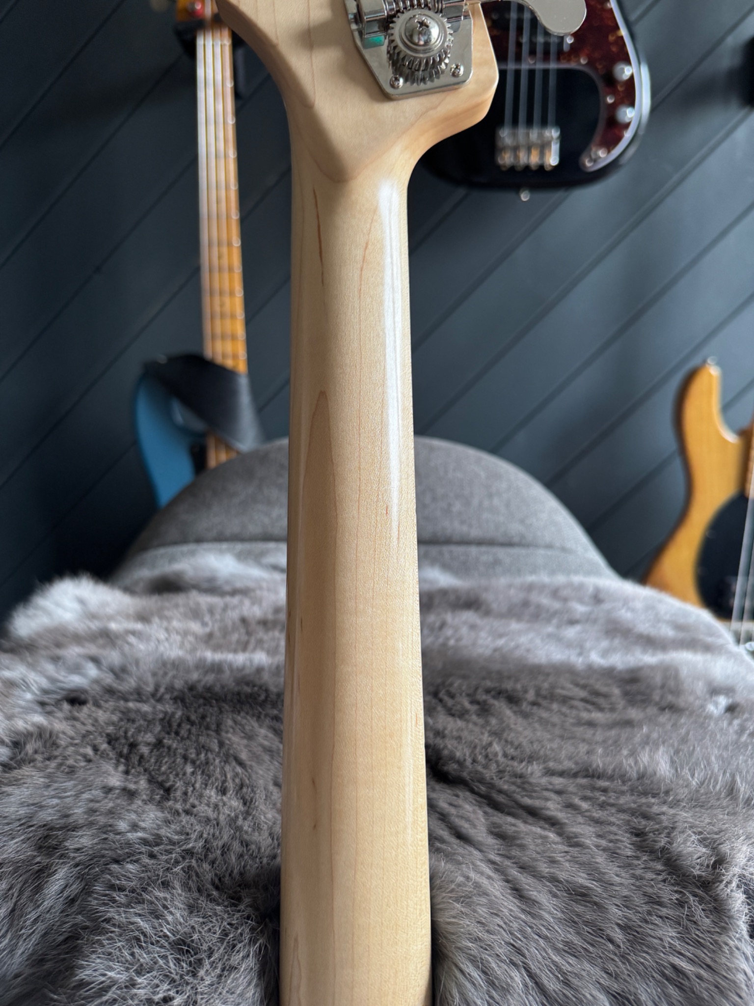 side of neck and fretboard