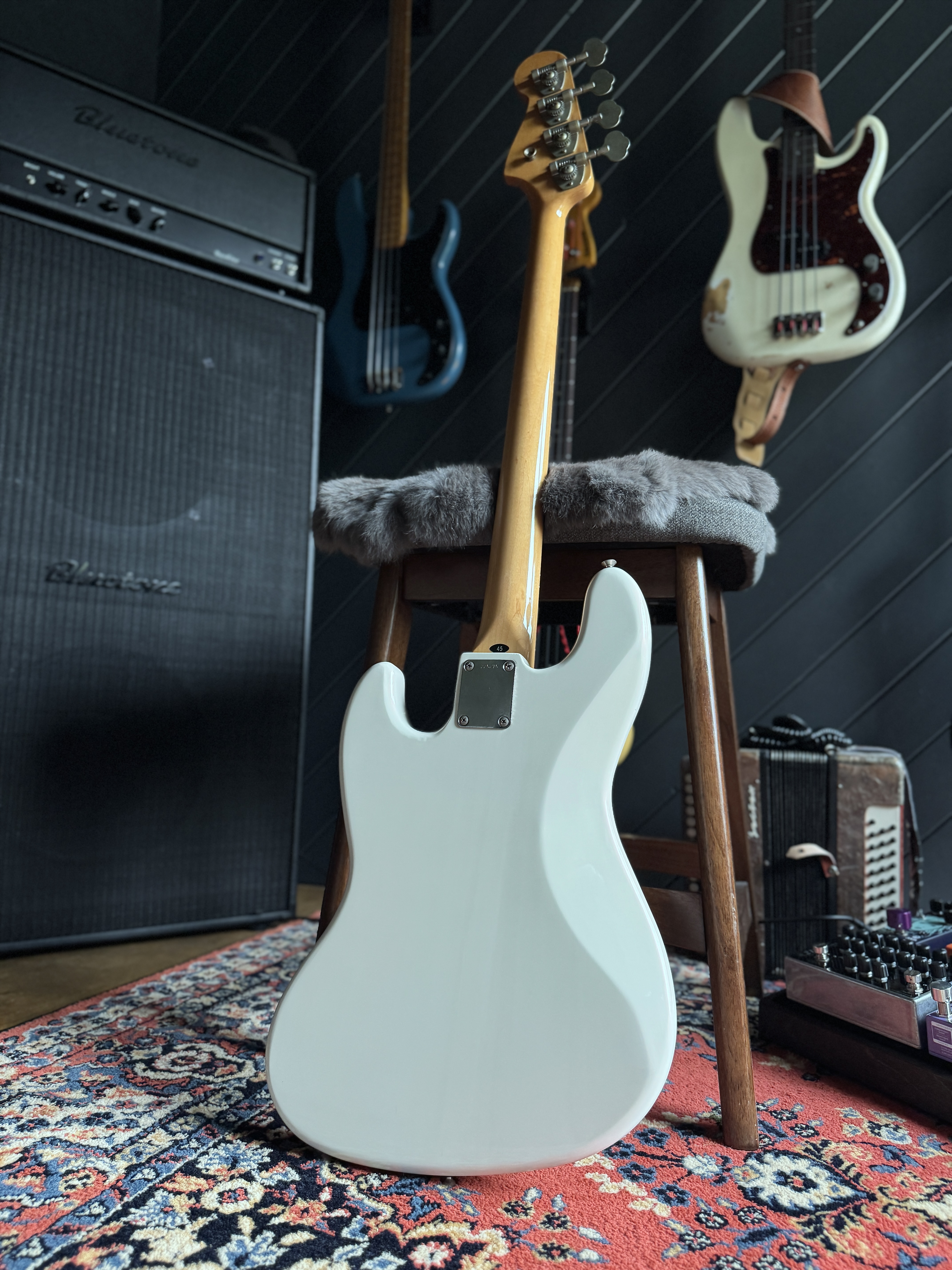 Rear view of the complete 1987 Tokai Custom Edition TJB45 / JB-45