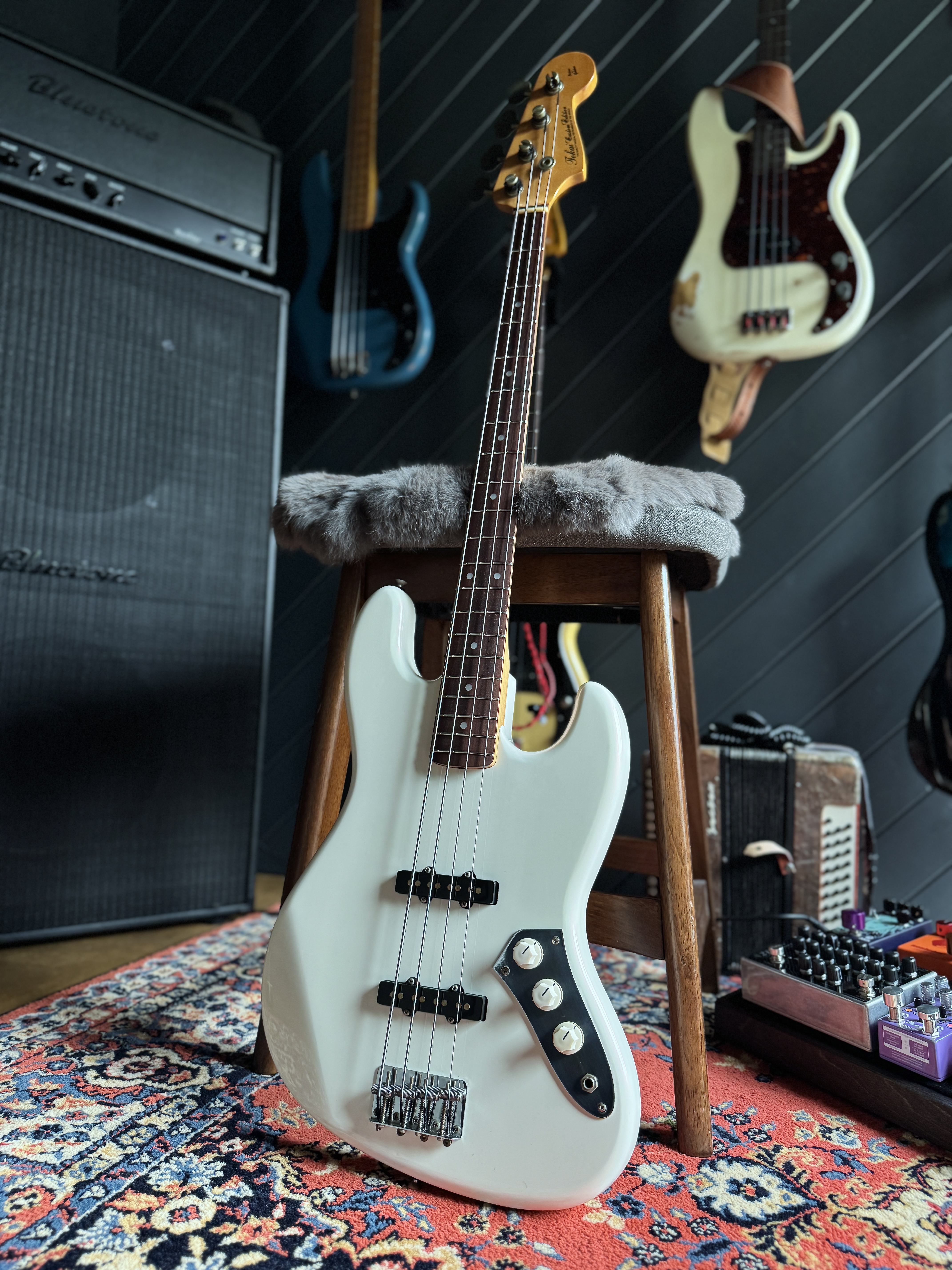 Front view of the complete bass in the collection