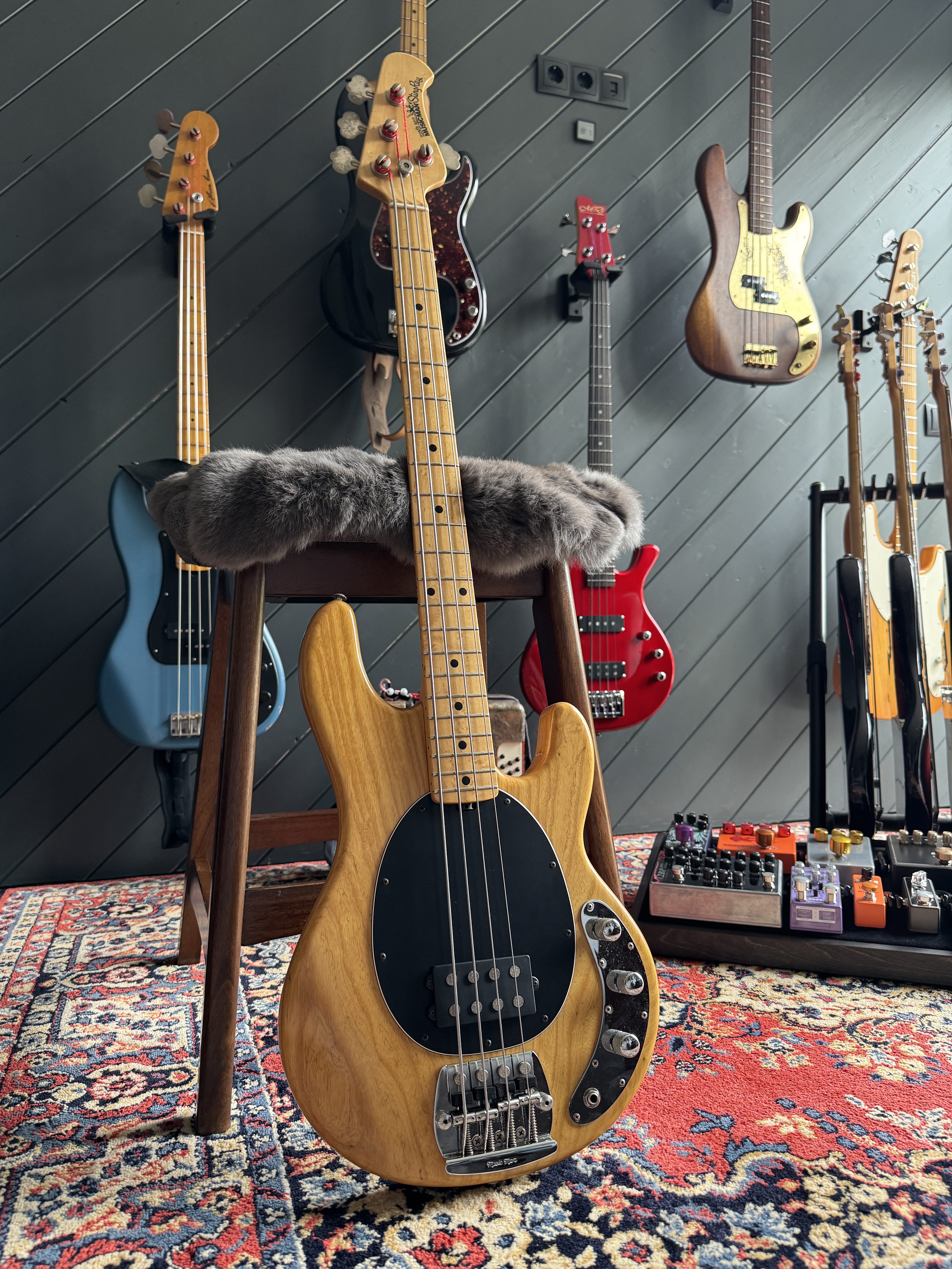 1991 Ernie Ball Music Man StingRay · Birdseye Neck — photograph in the Gruuvik Chamber Gone collection